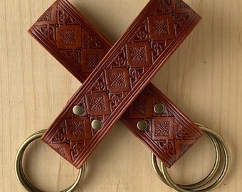 Natural Leather Skirt Hikes, Celtic Knot, Renaissance & Medieval Costume Belt Accessories