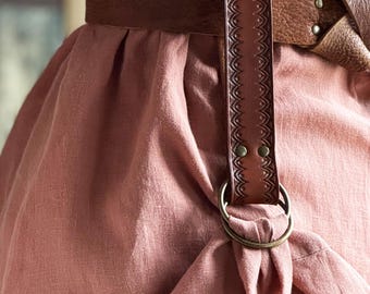 Leather Skirt Hikes, Set of 2, Medieval & Renaissance Dress Belt Accessories.