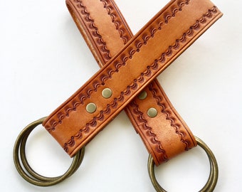 Leather Skirt Hikes, Set of 2, Medieval & Renaissance Dress Belt Accessories.