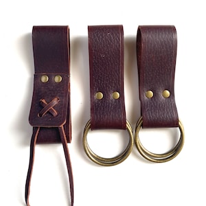 Set of Two Leather Skirt Chasers and Mug Holder - Festival Dress Hikes Medieval LARP Costume, Accessories for Renaissance Fair Enthusiasts