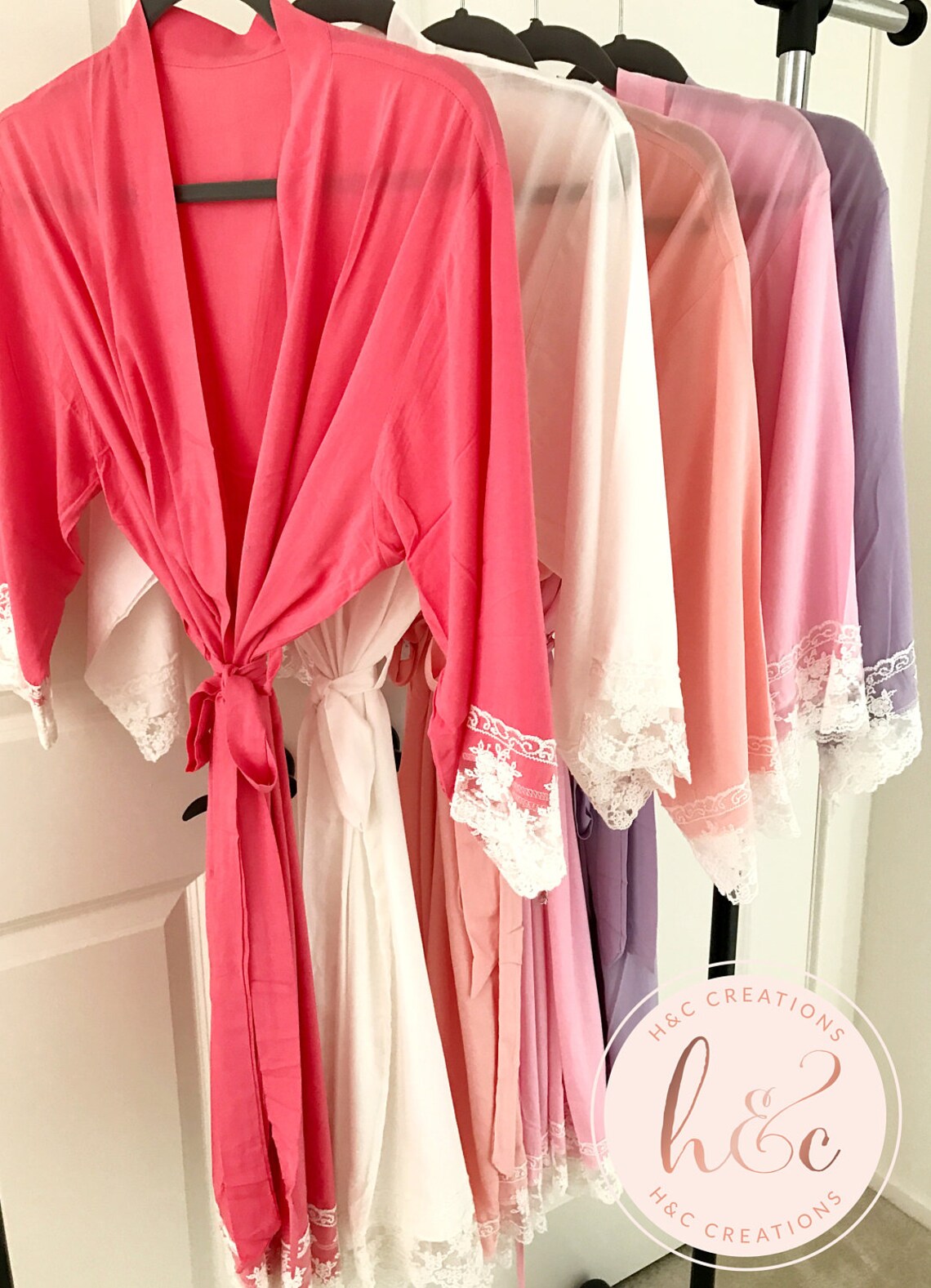 Bridesmaid Robes Lace Robe Bridal Robe Set Bridal Party Etsy