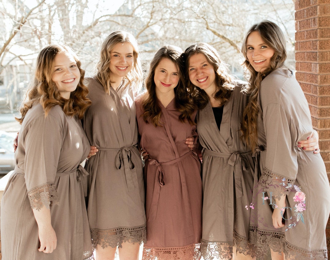 Bridesmaid Robes Set of 3,4,5,6,7,8,9,10,11,12,13, Bridesmaid Gift, Wedding Robes, Bridal Robes