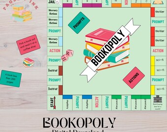 Bookopoly | Book Lover | Book Accessories | Books | Read | Digital Download