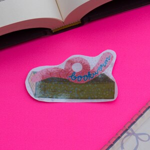 Bookworm Holographic Glitter Sticker | Sticker for Readers | Book Lover Gift | Sticker for Kindle, Laptop, Water Bottle, Journal, Book Cart
