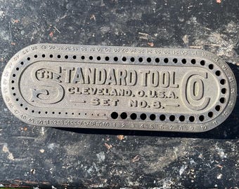 Vintage Standard Tool Co. Drill Bit Index Holder Set No. 8 Cleveland USA