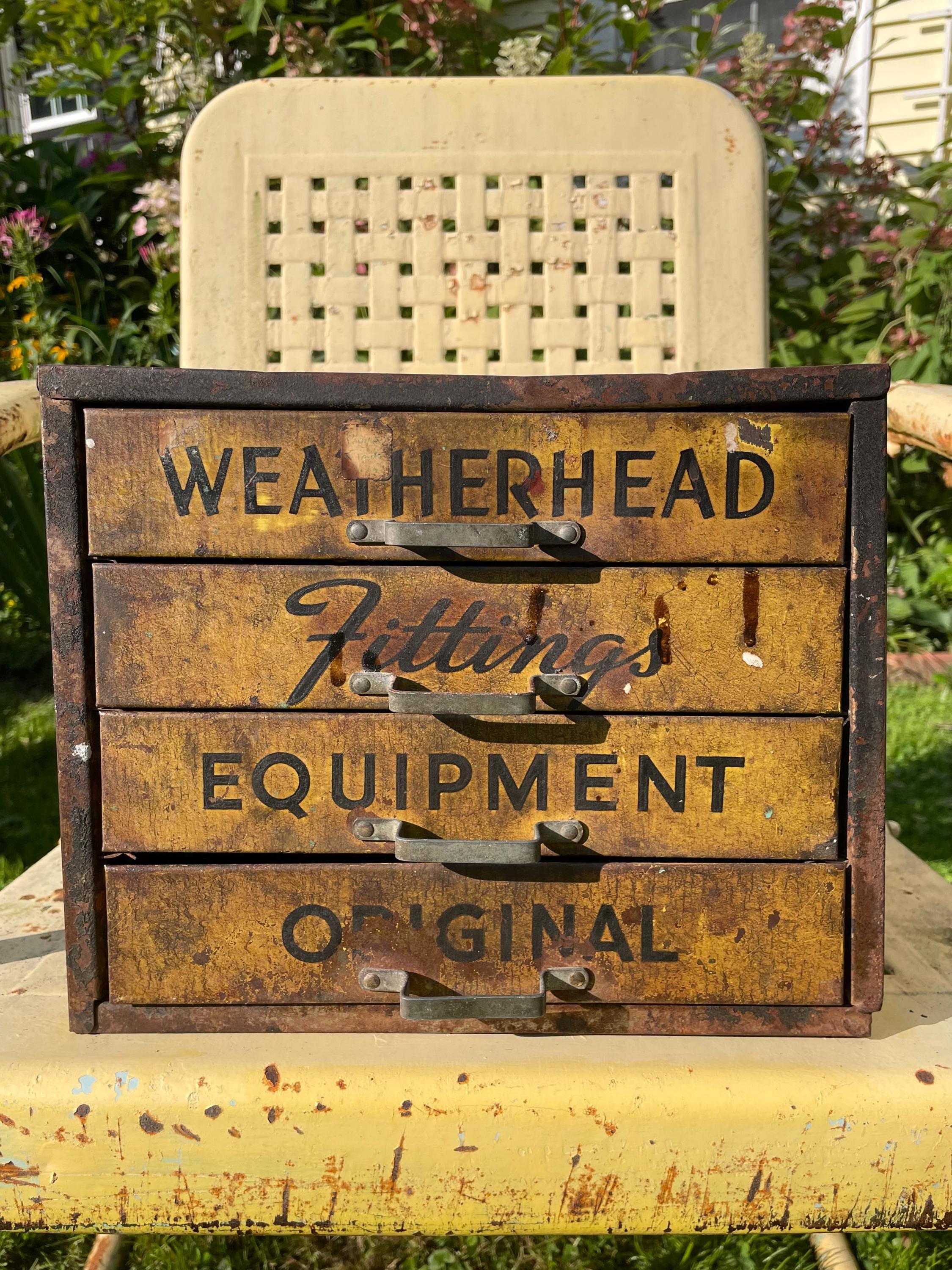 【USA vintage】WEATHERHEAD メタルボックス　工具箱　収納 USA vintage】WEATHERHEAD メタルボックス 工具箱 収納