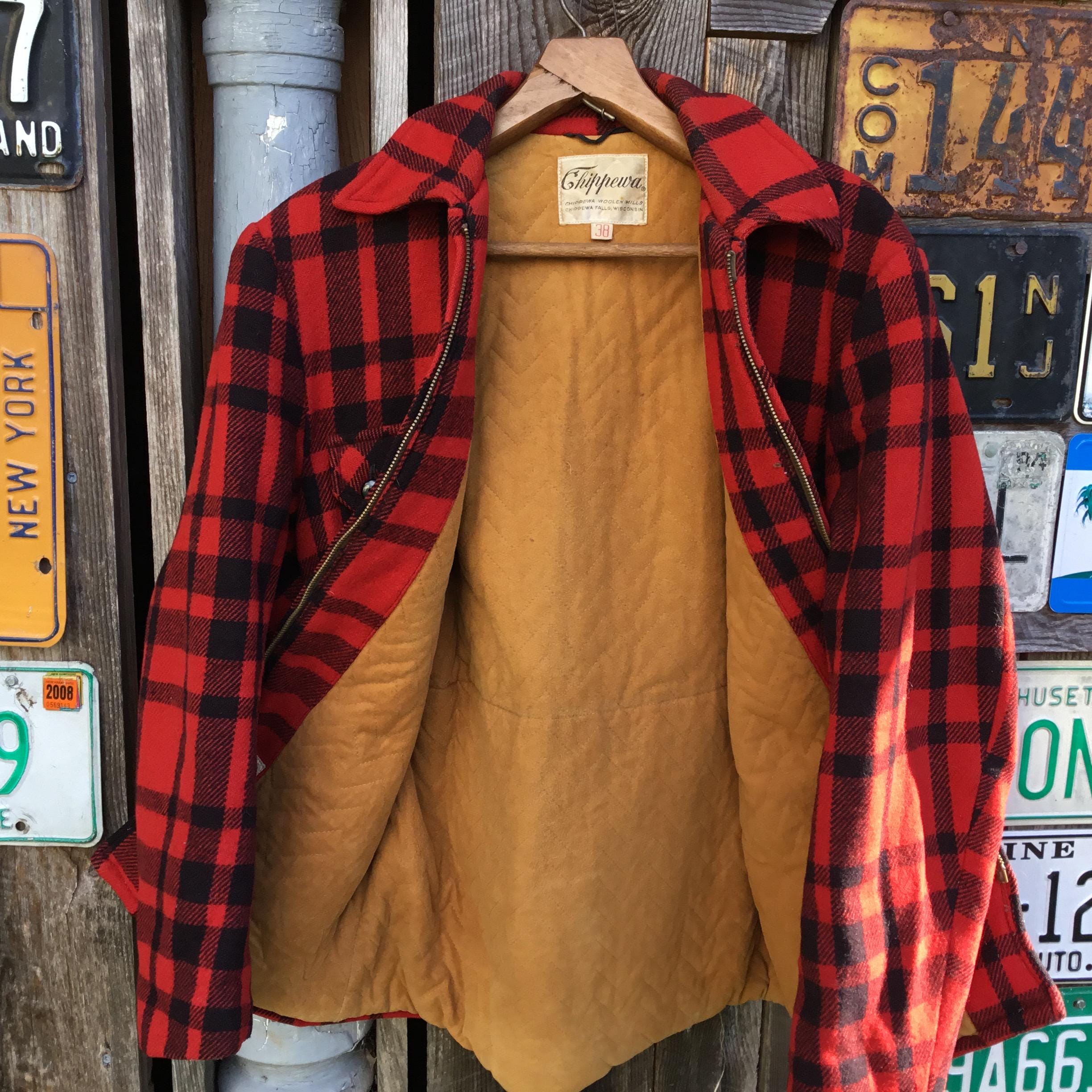 60S CHIPPEWA WOOLENS ブロックチェック スポーツジャケット 60S CHIPPEWA WOOLENS ブロックチェック スポーツジャケット