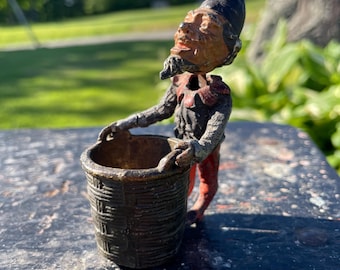 Vintage/Antique Cast Gnome Nodder Toothpick holder, Still Bank (?)