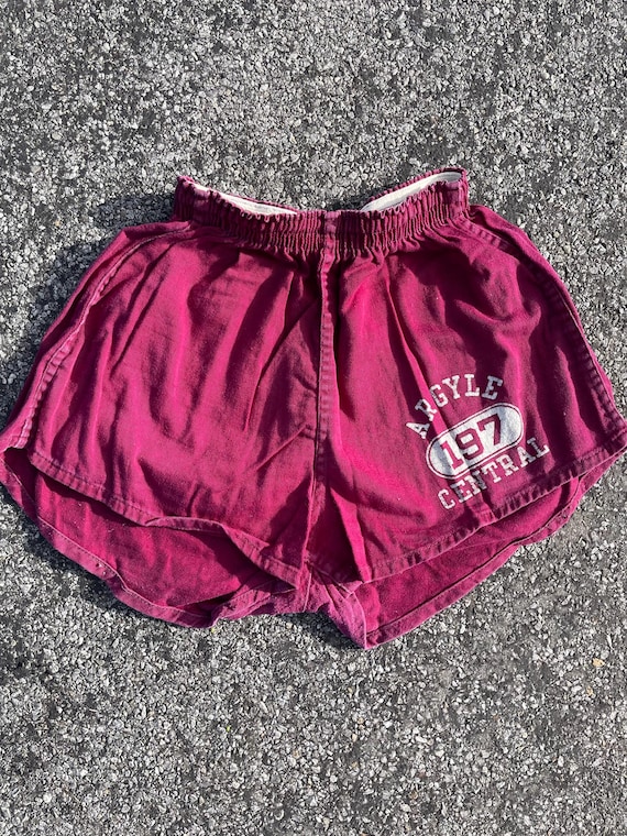 Champion, 1960’s Gym Shorts Argyle Vintage Champion Knitwear Co. Running Man