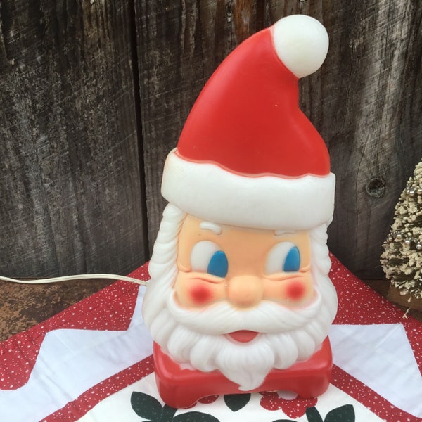 Vintage, 1974 SANTA Head Blowmold—Carolina Enterprises works great