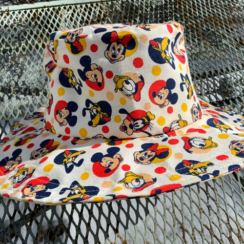 RARE Vintage Walt Disney Sun Hat, Walt Disney Bucket Hat, Mickey Mouse