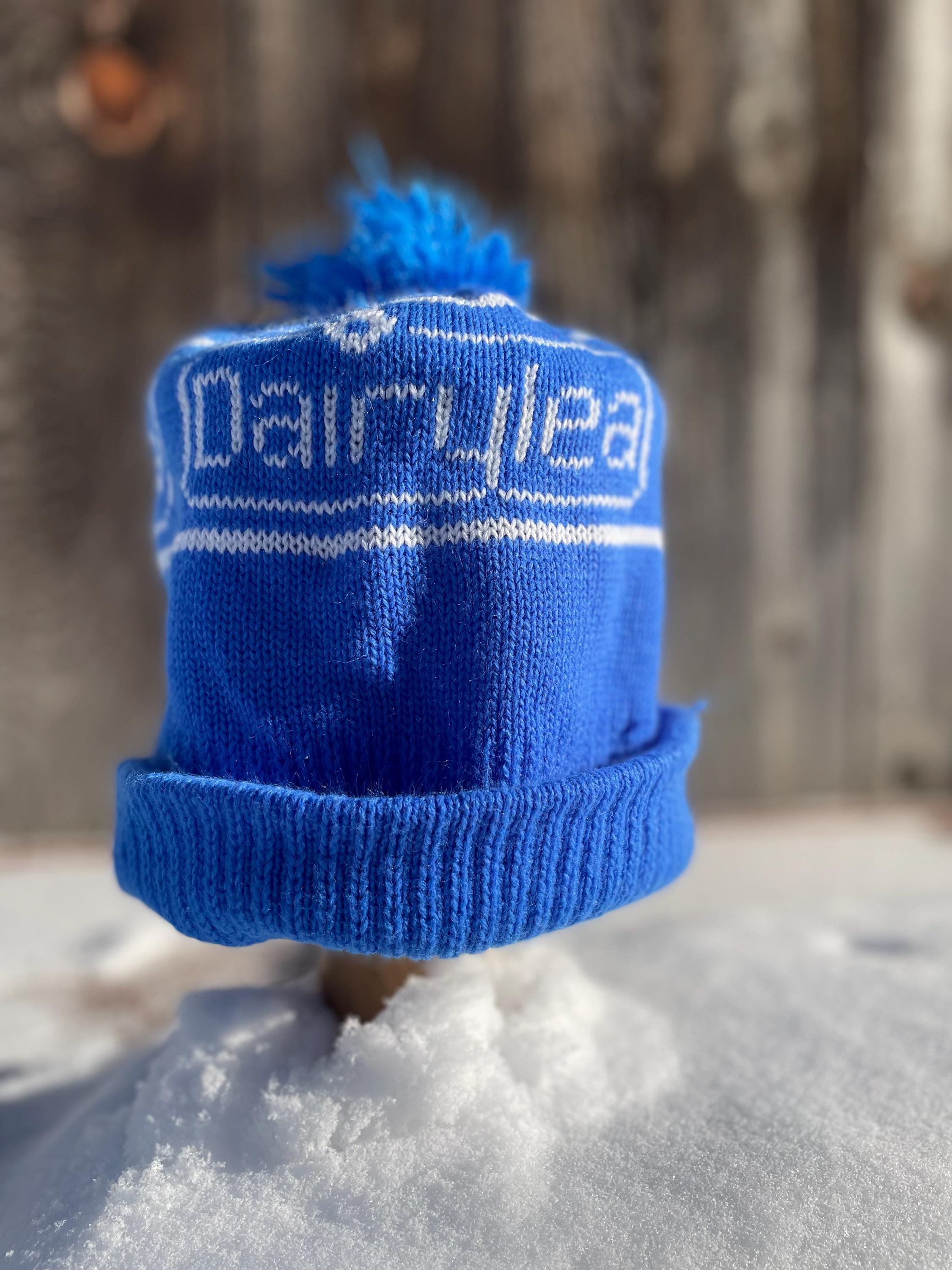 Vintage Beanie Hat Dairy Lea Pompom Knit Hat - Etsy