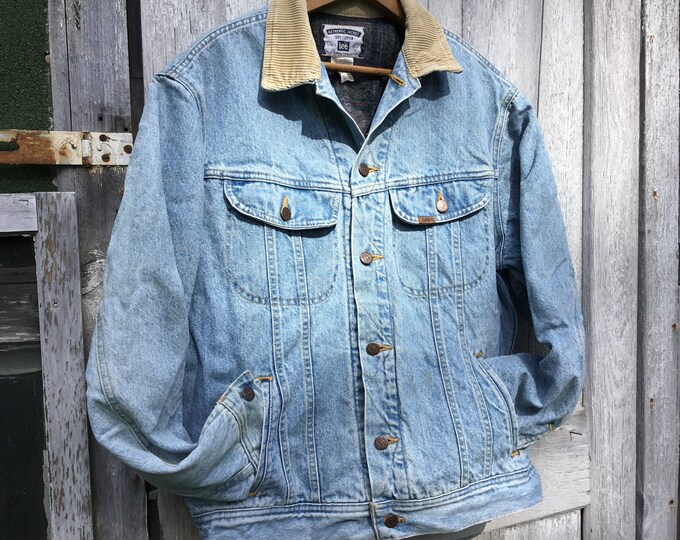 Vintage Jean Jacket, Blanket Lined Lee, Mens Medium Etsy
