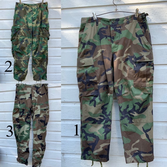 Vintage Camo Pants,//Your Choice//, Army Pants, Mi