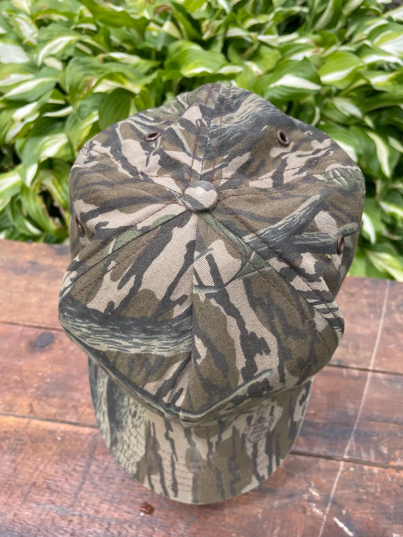 Vintage Mossy Oak Camo Hat Adult 80s 90s Hunting Outdoor Snapback USA afbeelding 6