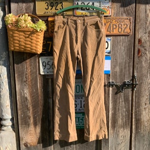 Vintage Levis 517 Tan Corduroy Pants Bootcut Cowboy Western Made In USA 32x31