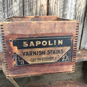 Primitive/antique/vintage Wooden Advertising storage box