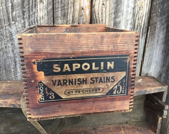 Primitive/antique/vintage Wooden Advertising storage box