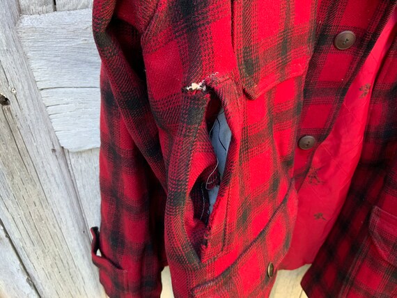 Vintage Large Woolrich Jacket, Buffalo Plaid Wool… - image 6