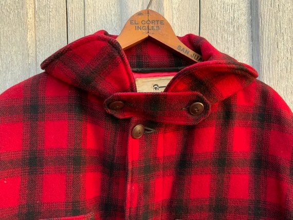 Vintage Large Woolrich Jacket, Buffalo Plaid Wool… - image 4