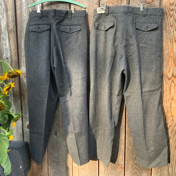 Vintage XL Woolrich Herringbone Wool Pants - image 2