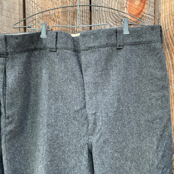 Vintage XL Woolrich Herringbone Wool Pants - image 3