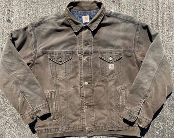 90s usa製 Carhartt Traditional Jacket Carhartt Southwest JB1065 Work Jacket Duck Khaki 90s USA