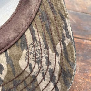 Vintage Mossy Oak Camo Hat Adult 80s 90s Hunting Outdoor Snapback USA afbeelding 3