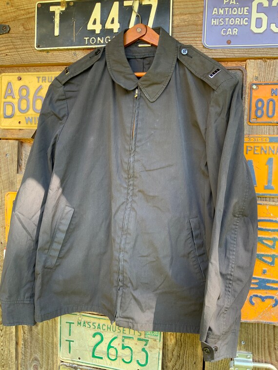 Vintage Black Army Enlisted Mens 42R Jacket Military … Gem