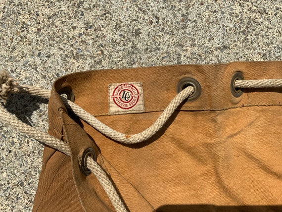 Vintage 40's Canvas Duffle Bag: Lowe and Campbell Athletic Vintage 40's Canvas Duffle Bag: Lowe and Campbell Athletic
