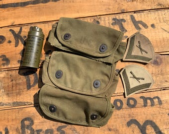 Vintage US Army Grenade Vest WW1/WW2 | Usmc Vest | Khaki Cotton