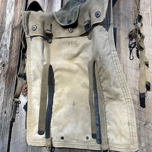 WW2 US Army 5 Gallon Collapsible Water Bladder Carrying Bag, Bladder not included, Distressed