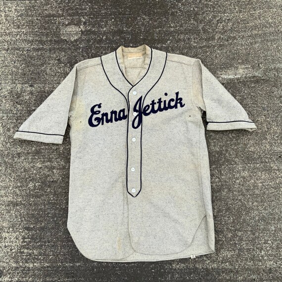 Vintage 1930s 1940s Small Med Baseball Jersey Dodge Davis Wool 
