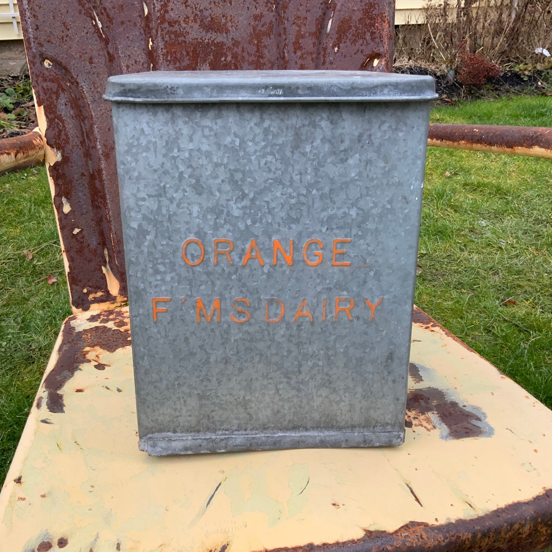 Orange Farms Dairy Milk Box, PA Milk Box, Vintage Milk Box, Milk Cooler