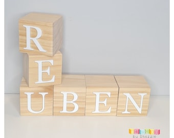 Personalized wooden name blocks | Custom decorative blocks | Scandi blocks
