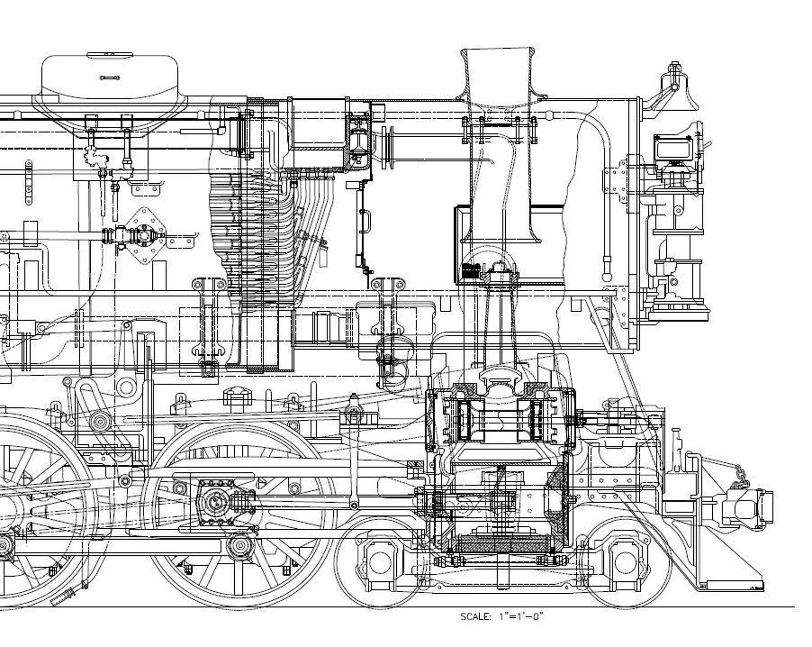 Union Pacific 4122 Type 3Cylinder Drawing Side Etsy
