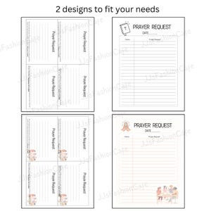 Solicitud de oración 2 Diseño imprimible estudio pequeño grupo de vida mujeres discusión versículos bíblicos espíritu Digital 8.5×11 tamaño carta Descarga instantánea