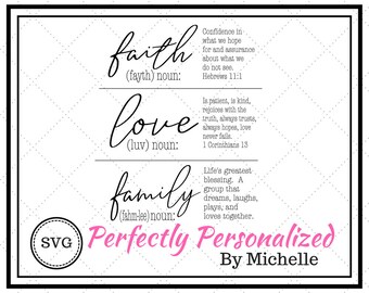 Faith Love Family, Trilogy, svg