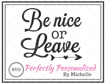 Sé amable o vete, SVG