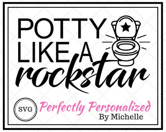 Potty Like a Rockstar, svg