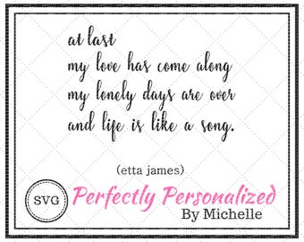 Por último, Etta James, archivo de corte digital, SVG