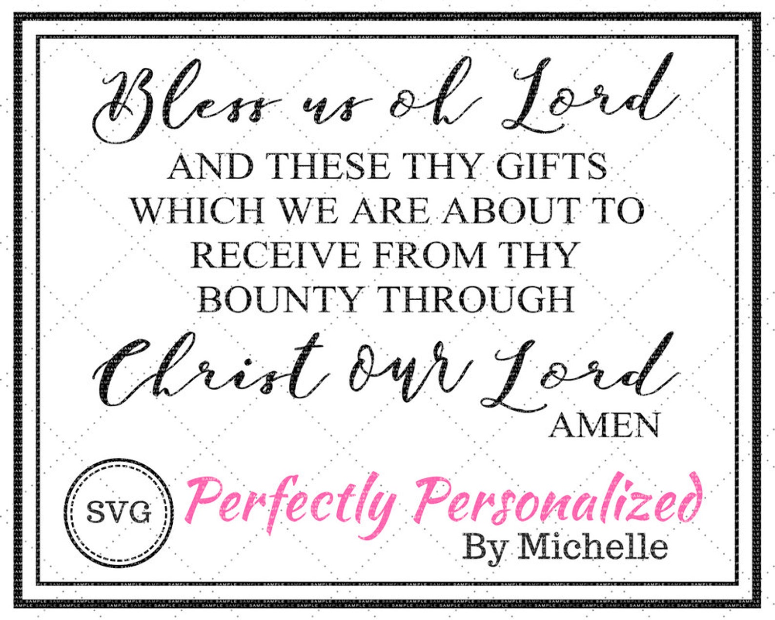 Bless Us Oh Lord, Table Prayer, Digital Cut File, SVG - Etsy