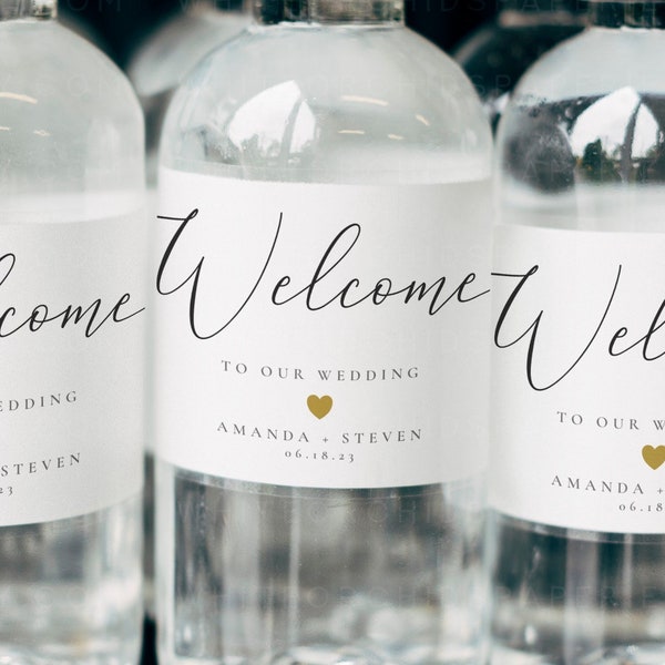 Welcome to the Wedding Labels, Wedding Water Labels, Welcome Wedding Labels, Water Bottle Label Template, DIY Wedding Label, Charlotte