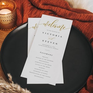 Wedding Program, Program Wedding, Program Template, Program For Wedding, Ceremony Program, Program Printable, Fully Editable, Stephanie image 4