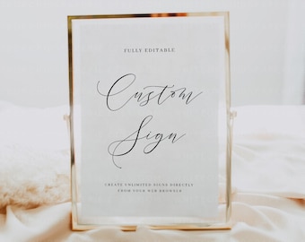 Wedding Sign Template, Wedding Sign Printable, Custom Wedding Sign, Personalized Wedding Sign, Wedding Template Sign, Sign Download, Cynthia