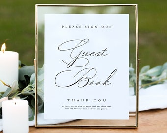 Guest Book Sign, Please Sign Our Guest Book, Guest Book Sign Wedding, Guest Book Sign Download, Wedding Guest Book Sign, 3 Sizes, Catherine