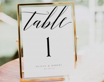 Table Numbers Wedding, Table Numbers Template, Table Numbers Printable, Table Numbers Wedding Template, Wedding Table Numbers, Felicia