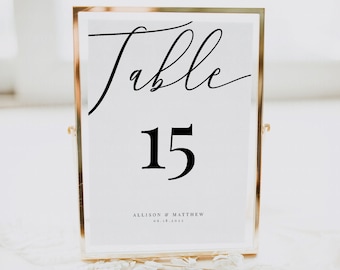 Minimalist Table Numbers Template, Table Numbers Wedding, Table Numbers Download, Printable Table Numbers, Table Cards, Charlotte