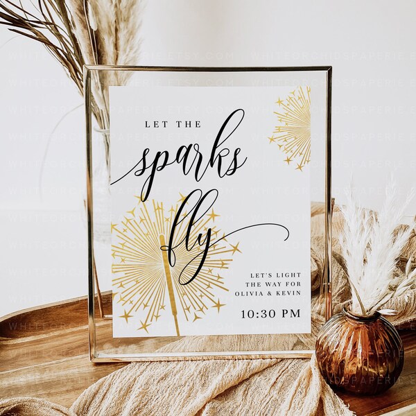 Sparkler Send Off Sign, Let Love Sparkle Sign, Sparkler Send Off Template, Editable Sparkler Sign, Let Love Sparkle, Corjl, Stephanie