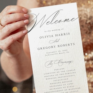 Script Wedding Program Template, Ceremony Program, Program Printable, Wedding Program Template Download, Program Template, Catherine